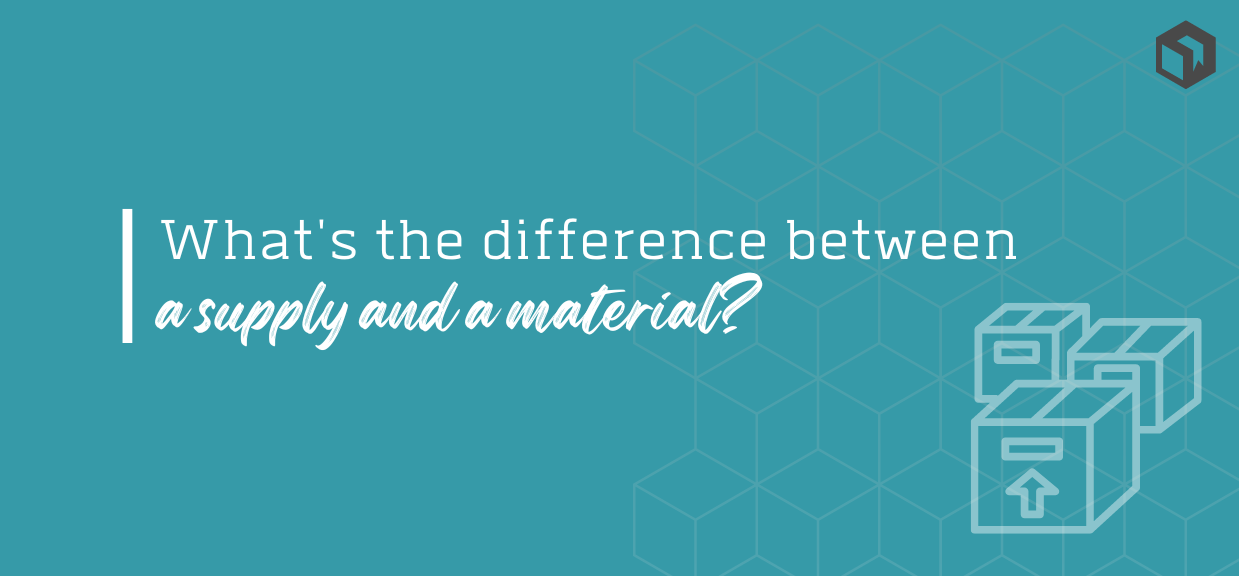 What's the difference between a supply and a material?
