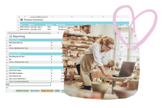 Free inventory spreadsheet for handmade sellers