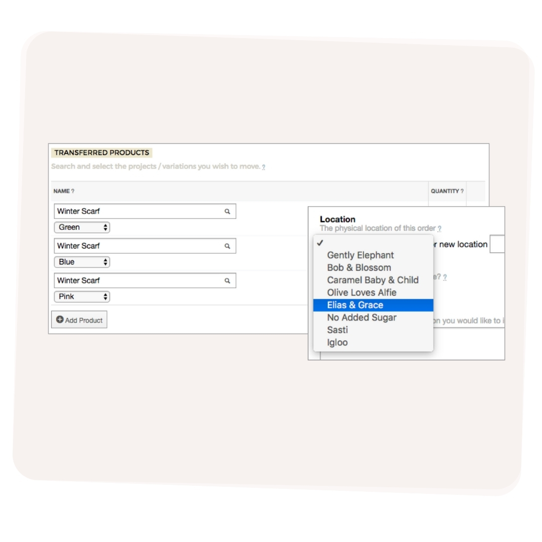 Location and warehouse software for small manufacturing businesses