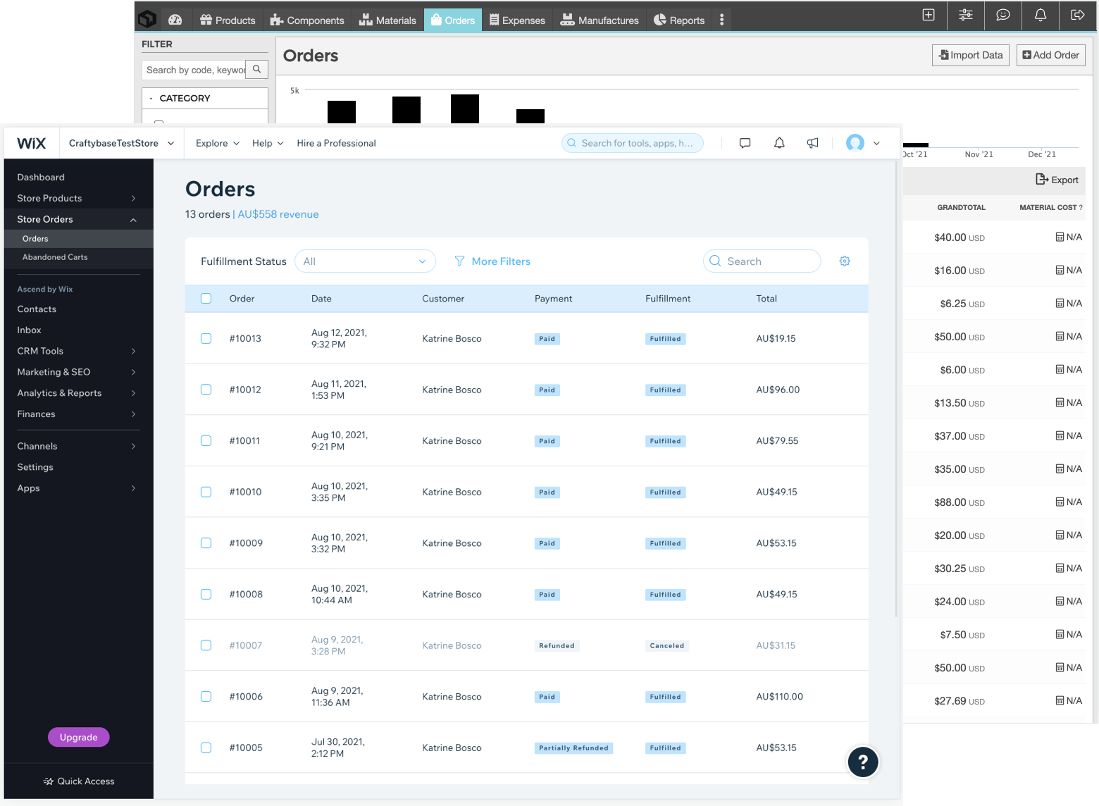 Wix Inventory Management & MRP Software